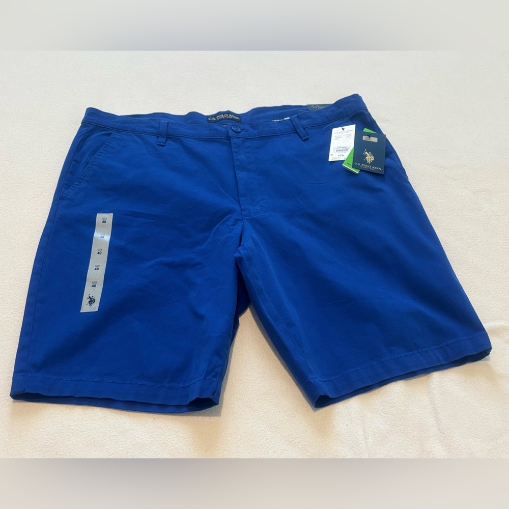 U.S. Polo Assn. Men's Hartford Collection Royal Blue Flat Front Shorts